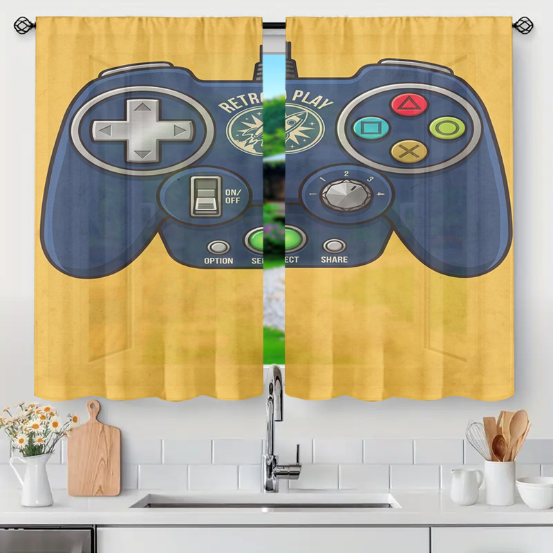 Retro Gaming Youtube - Cortina con diseño de controlador de