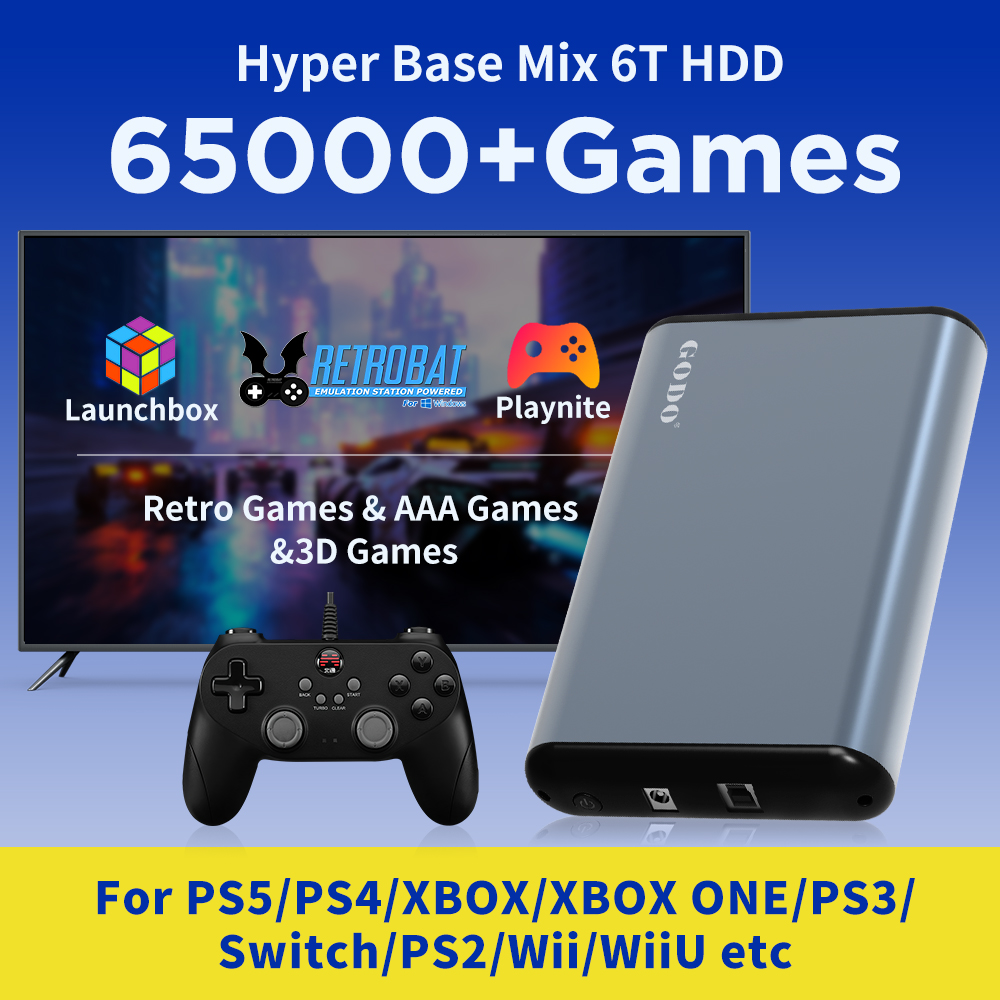 Retro Gaming Ps3 - JMachen-sistema HDD portátil para juegos, consola