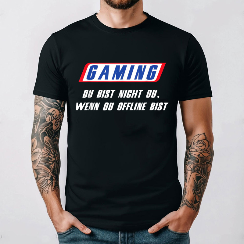 Retro Gaming Ideas - Camiseta divertida alemana Gaming Du Bist
