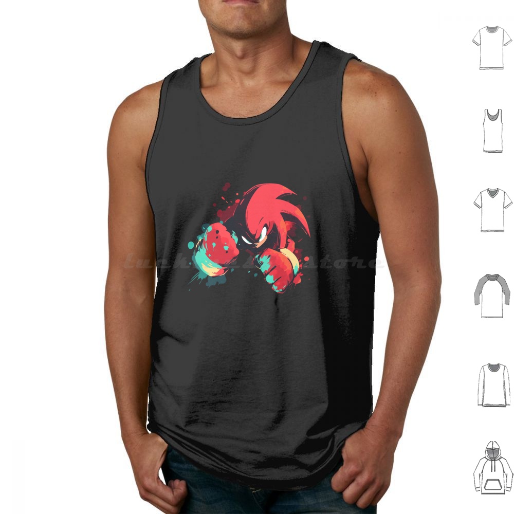 Retro Gaming Japan - Camisetas sin mangas Knuckles con estampado