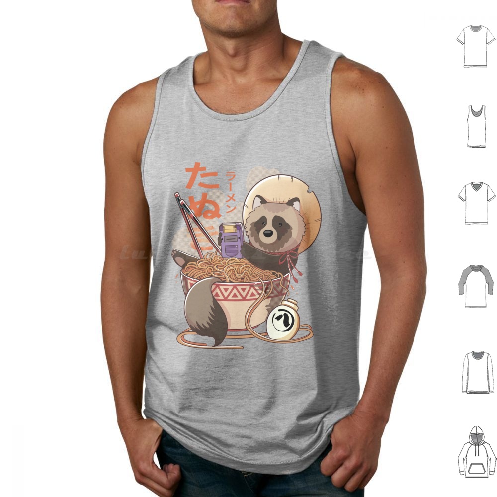 Retro Gaming Japan - Tanuki Ramen camisetas sin mangas de