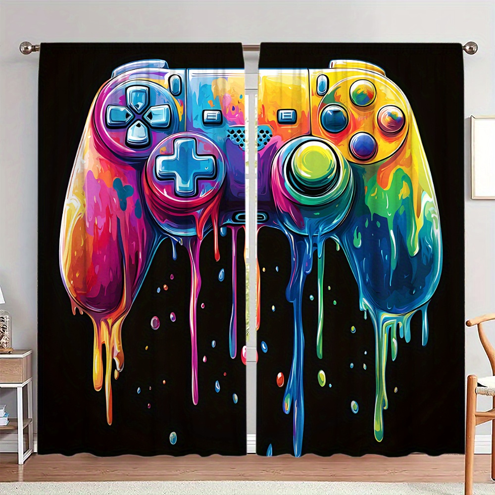 Retro Gaming Youtube - Cortina con diseño de controlador de