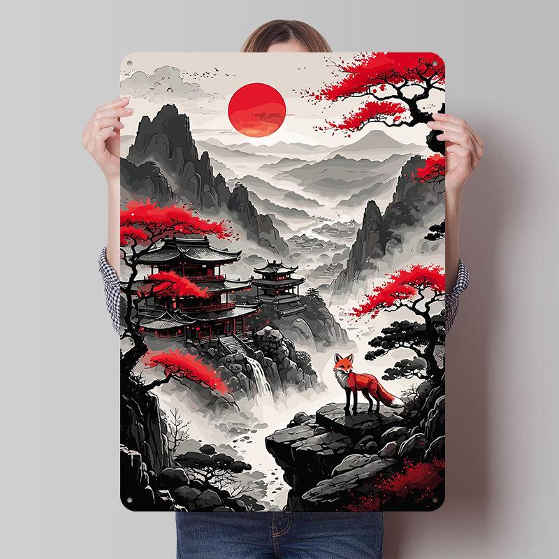 Retro Gaming Japan - Póster de Luna Roja de Japón,
