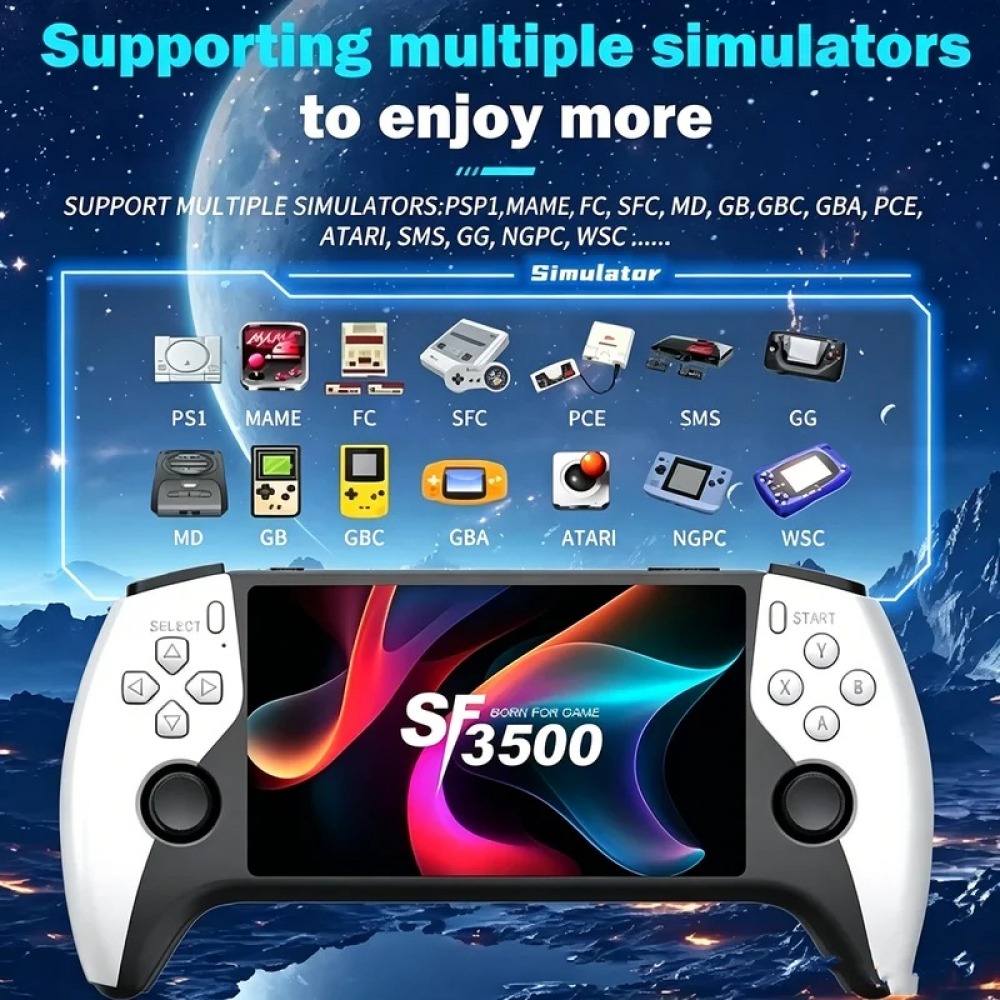 Retro Gaming Emulator - Consola de juegos portátil SF3500 de
