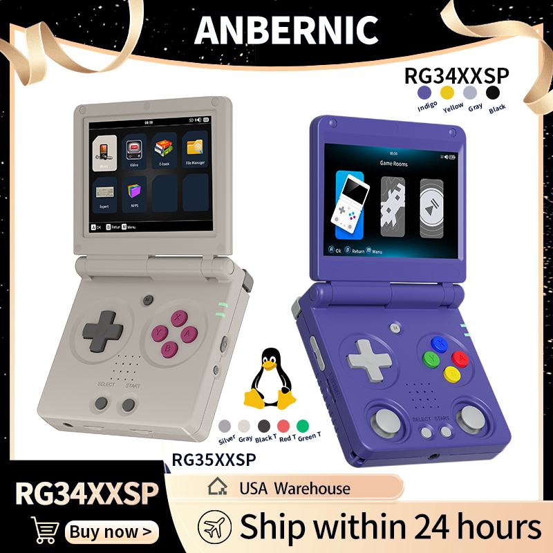 Anbernic RG34XXSP RG35XXSP Con - Retro Gaming Emulator reseña y precio