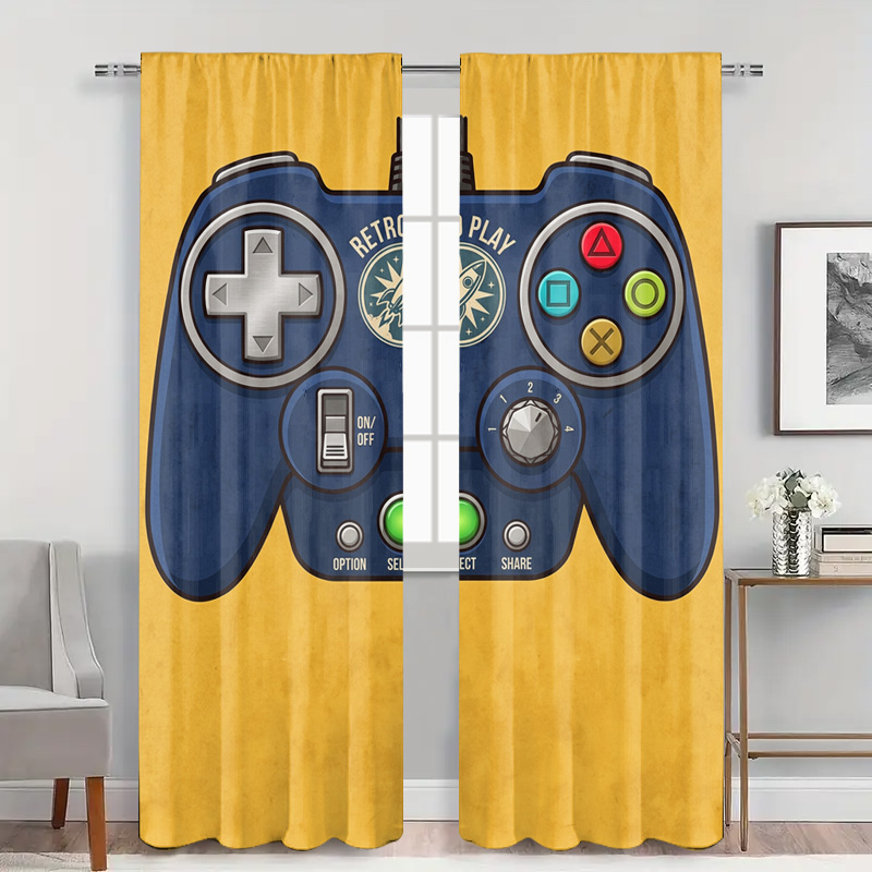 Cortina con diseño de controla - Retro Gaming Youtube reseña y precio