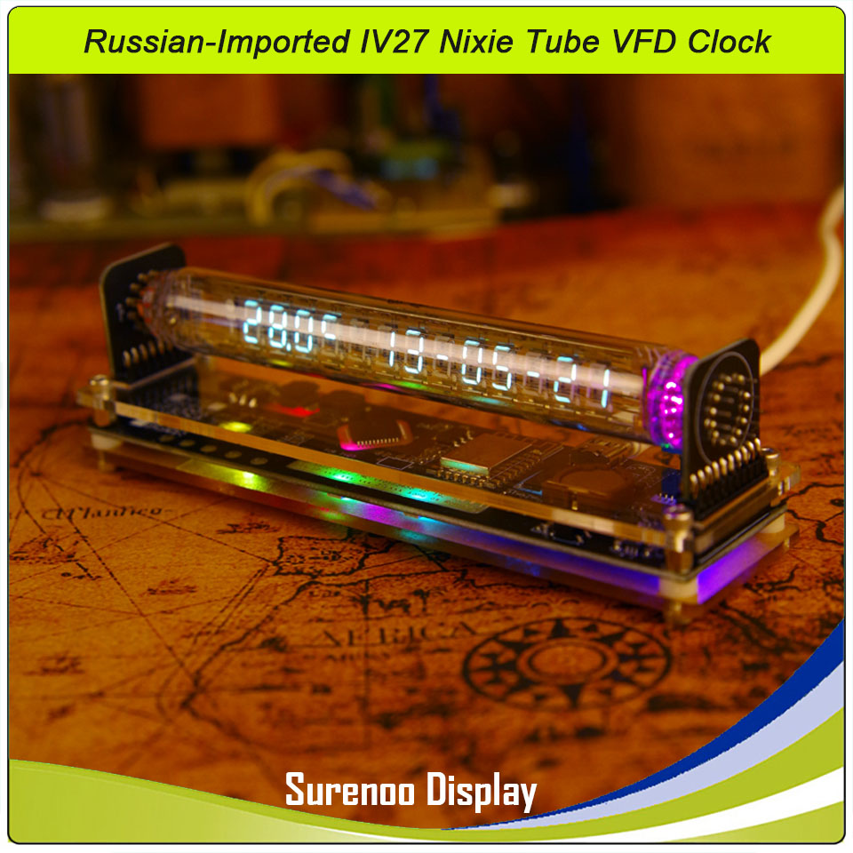 Reloj VFD de tubo Nixie IV27 i - Retro Gaming Youtube reseña y precio
