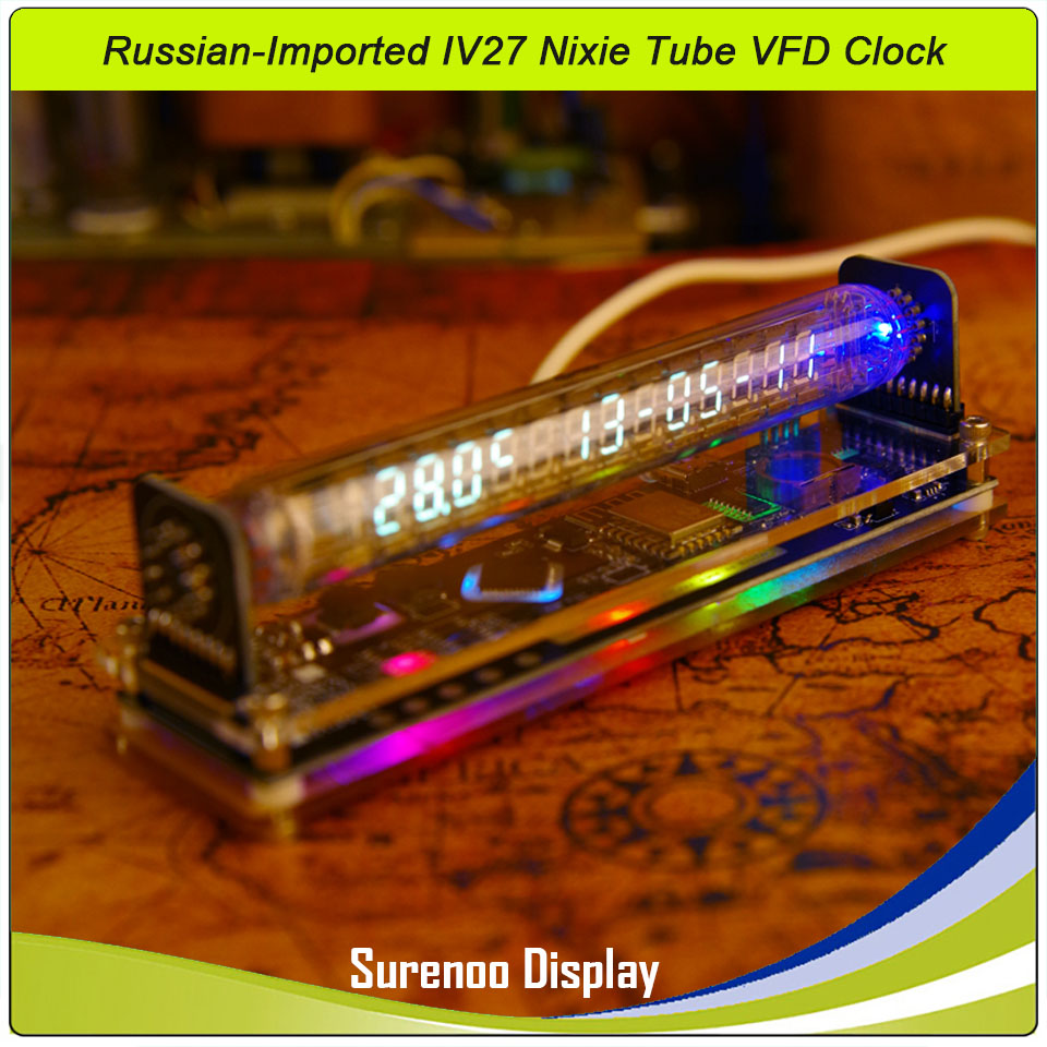 Reloj VFD de tubo Nixie IV27 i - Retro Gaming Youtube reseña y precio