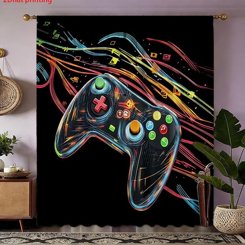 Par de Cortinas con Diseño de  - Retro Gaming Youtube reseña y precio