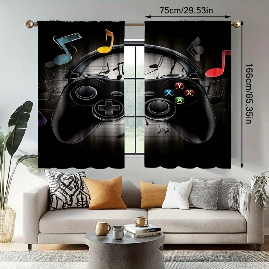 2 Cortinas Retro para Sala de  - Retro Gaming Youtube reseña y precio