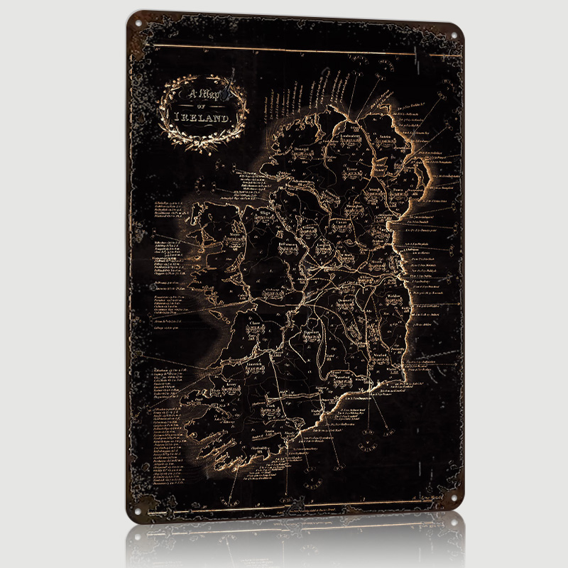 Póster con Impresión de Mapa d - Retro Gaming Ireland reseña y precio