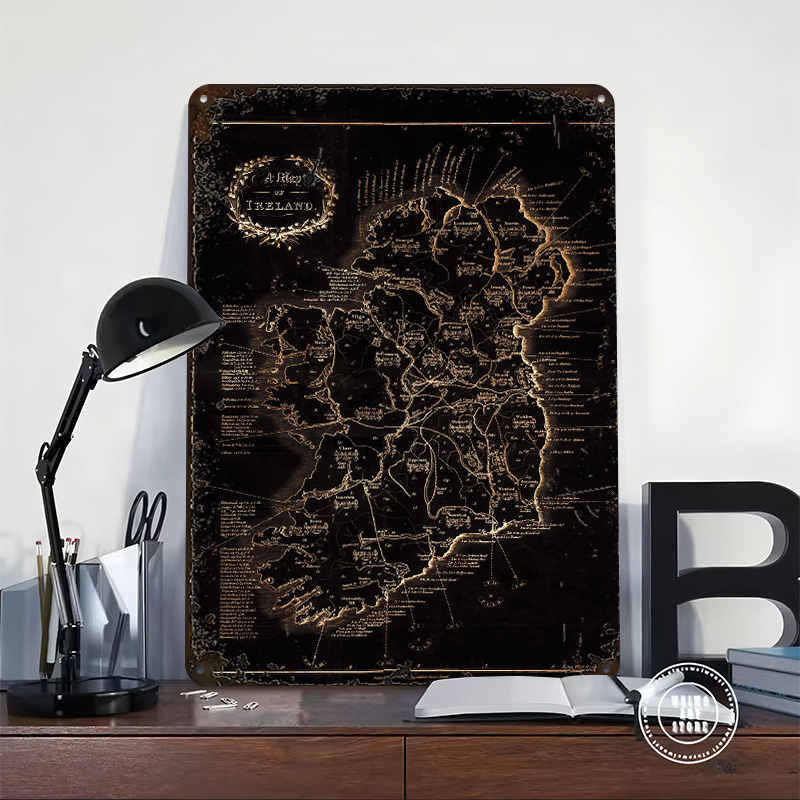 Póster con Impresión de Mapa d - Retro Gaming Ireland reseña y precio
